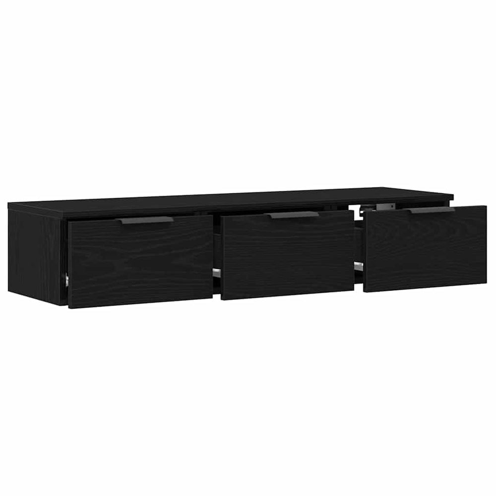 Wandschrank Schwarz Eiche 102 cm