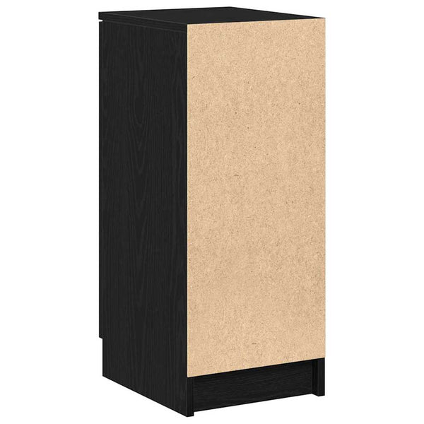Schuhschrank Schwarz Eichenoptik mit Regal
