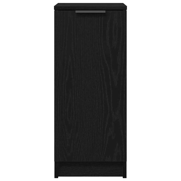 Schuhschrank Schwarz Eichenoptik mit Regal