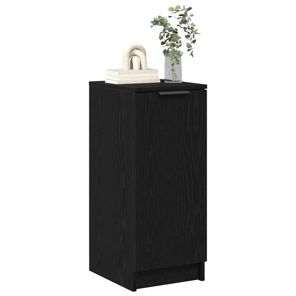 Schuhschrank Schwarz Eichenoptik mit Regal