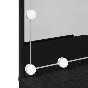 Schminktisch mit Regal Schwarz Eichen-Optik