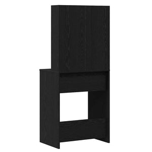 Schminktisch mit Regal Schwarz Eichen-Optik