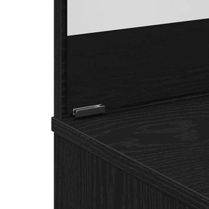 vidaXL Coiffeuse avec étagère Noir aspect chêne 74,5 x 40 x 141 cm