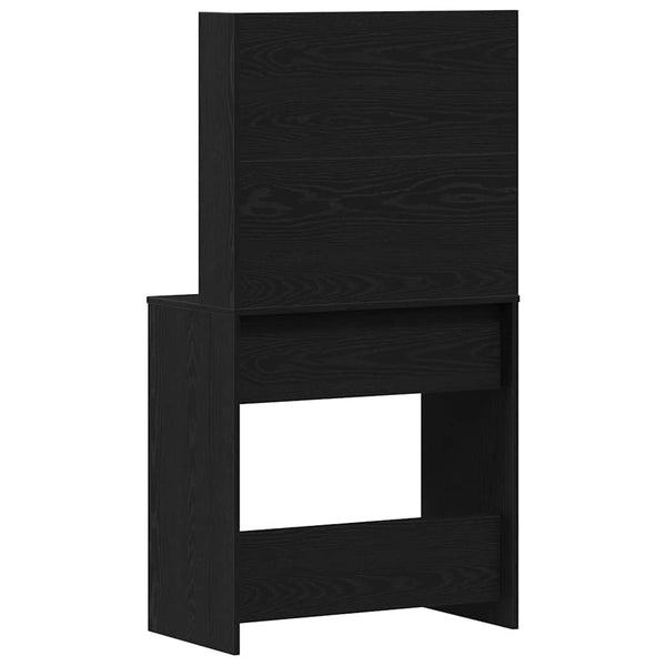vidaXL Coiffeuse avec étagère Noir aspect chêne 74,5 x 40 x 141 cm