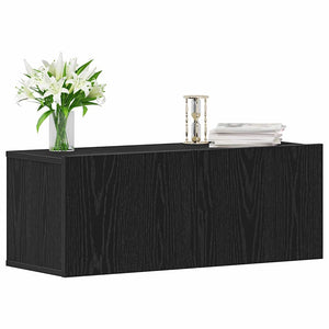 TV-Schrank 2er Set Schwarz Eichenoptik