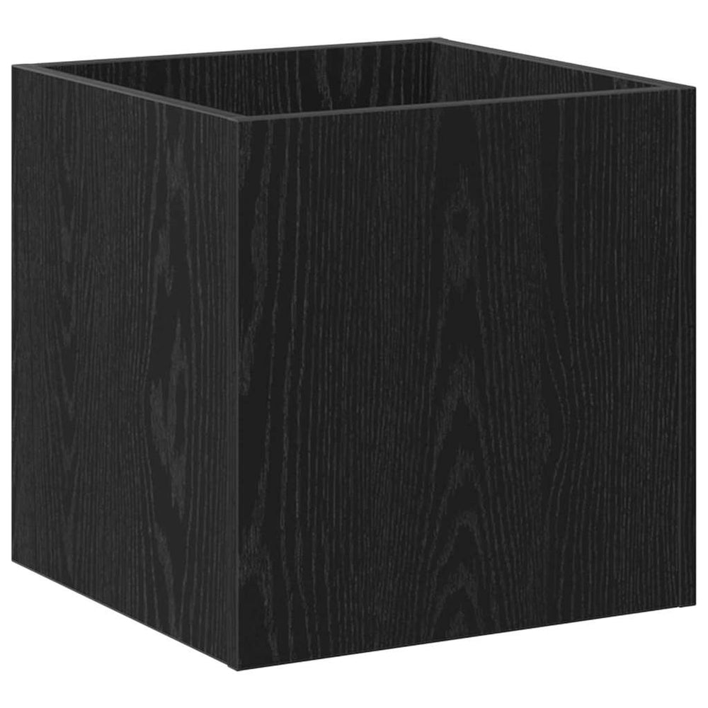 vidaXL Jardinière Bois noir aspect chêne 40 x 40 x 40 cm