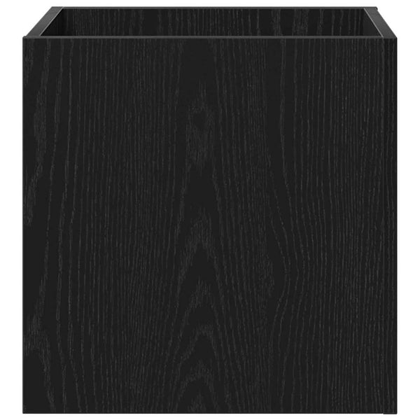 Blumentopf Schachtel Eichen-Optik Schwarz 40x40x40cm