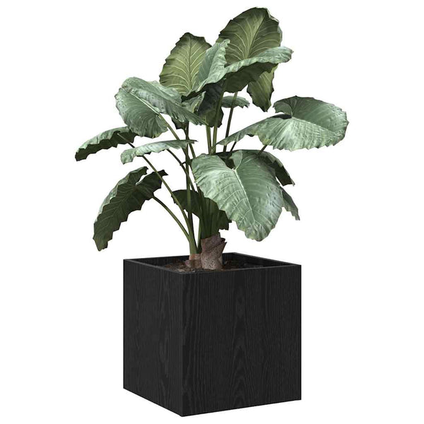 Blumentopf Schachtel Eichen-Optik Schwarz 40x40x40cm