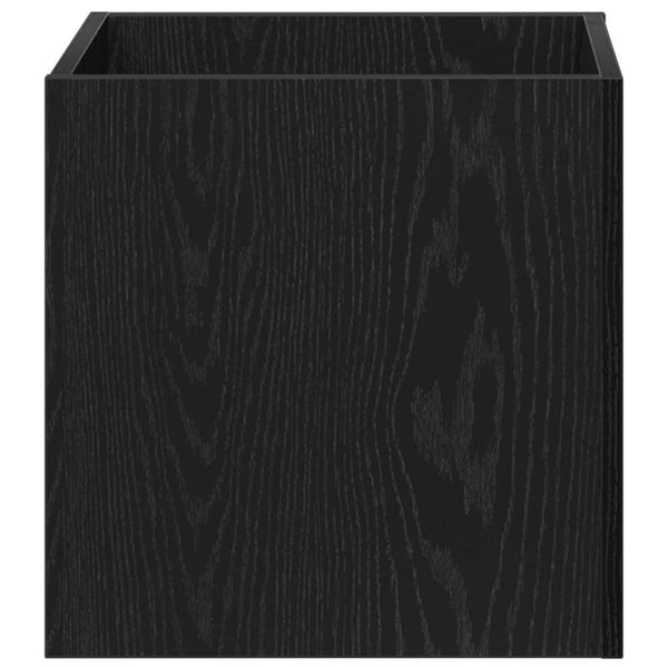 Blumentopf Schachtel Eichen-Optik Schwarz 40x40x40cm