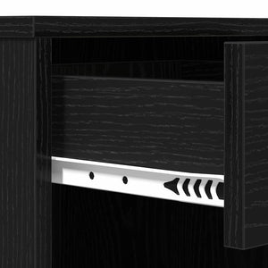 Kosmetikschrank mit Regal Schwarz Eichen-Optik