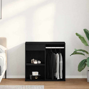 Kosmetikschrank mit Regal Schwarz Eichen-Optik