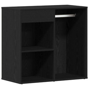 Kosmetikschrank mit Regal Schwarz Eichen-Optik