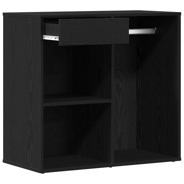 Kosmetikschrank mit Regal Schwarz Eichen-Optik