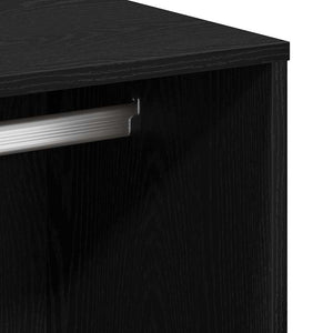 Kosmetikschrank mit Regal, Schwarz Eichen-Optik