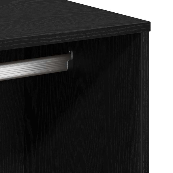 Kosmetikschrank mit Regal, Schwarz Eichen-Optik