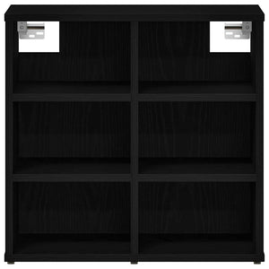 Schuhschrank Schwarz Eichenoptik mit Regal