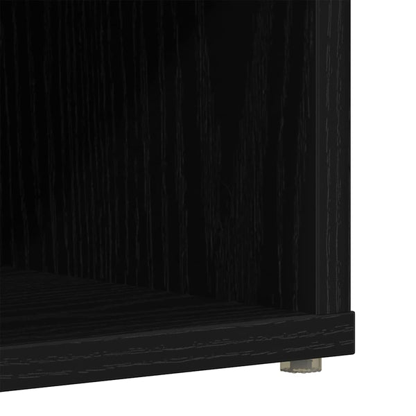 Schuhschrank 2er Set Eichen-Optik Schwarz