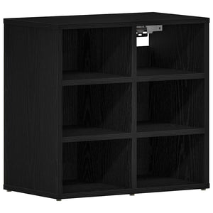Schuhschrank 2er Set Eichen-Optik Schwarz