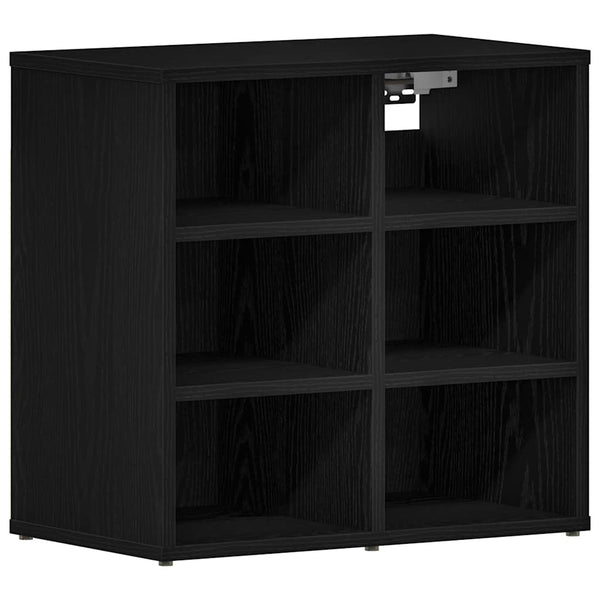 Schuhschrank 2er Set Eichen-Optik Schwarz