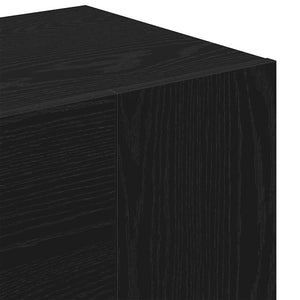 Flurschrank mit Regal Schwarz Eiche