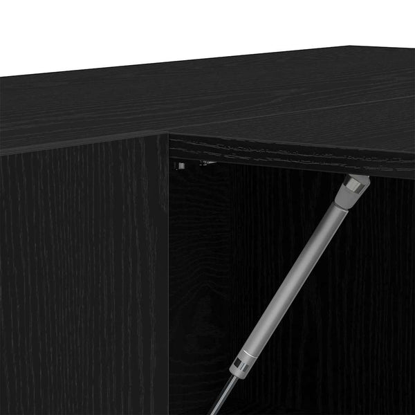 Flurschrank mit Regal Schwarz Eiche