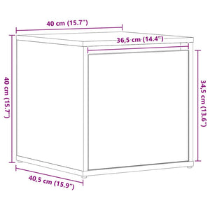 Kommode Schwarz Eichen-Optik 40x40 cm