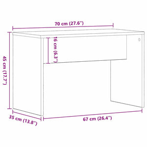 Schwarzer Kleiderhocker Eichen-Optik