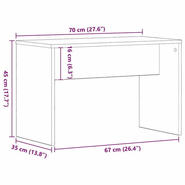 Schwarzer Kleiderhocker Eichen-Optik
