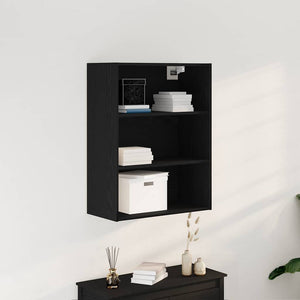 Hängender Wandschrank Schwarz Eiche 69,5x32,5x90cm
