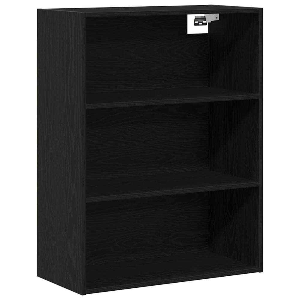 Hängender Wandschrank Schwarz Eiche 69,5x32,5x90cm