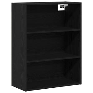 Hängender Wandschrank Schwarz Eiche 69,5x32,5x90cm