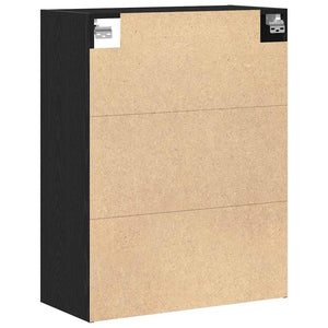 Hängender Wandschrank Schwarz Eiche 69,5x32,5x90cm