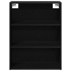 Hängender Wandschrank Schwarz Eiche 69,5x32,5x90cm