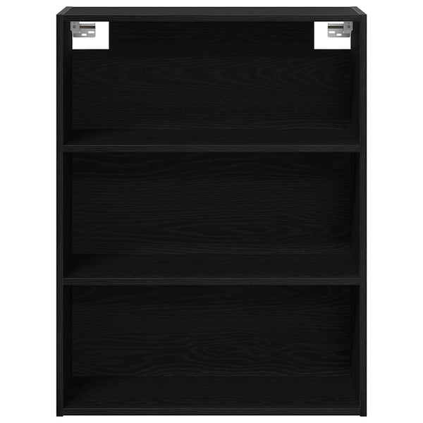 Hängender Wandschrank Schwarz Eiche 69,5x32,5x90cm