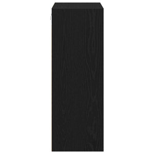 Hängender Wandschrank Schwarz Eiche 69,5x32,5x90cm
