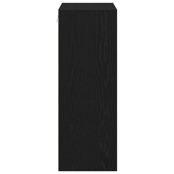 Hängender Wandschrank Schwarz Eiche 69,5x32,5x90cm