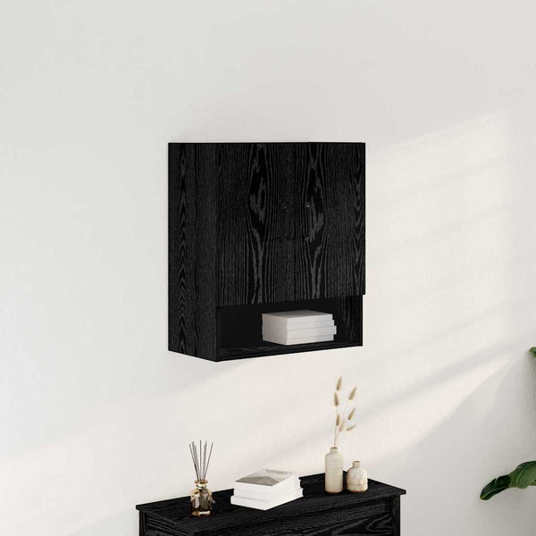Wandschrank Schwarz Eiche 60x30x70cm