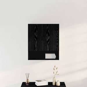 Wandschrank Schwarz Eiche 60x30x70cm