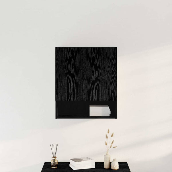 Wandschrank Schwarz Eiche 60x30x70cm