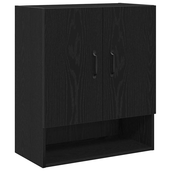 Wandschrank Schwarz Eiche 60x30x70cm