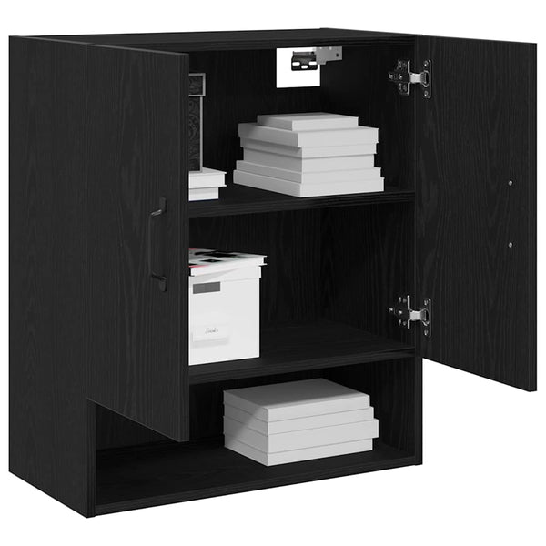 Wandschrank Schwarz Eiche 60x30x70cm