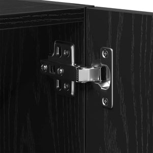Wandschrank Schwarz Eichenoptik 60 cm