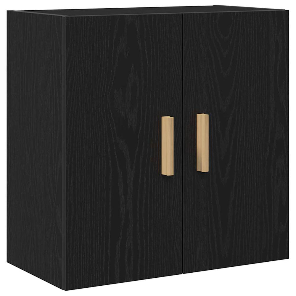 Wandschrank Schwarz Eichenoptik 60 cm