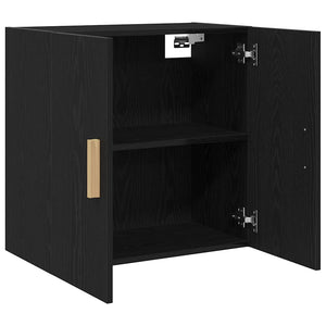 Wandschrank Schwarz Eichenoptik 60 cm