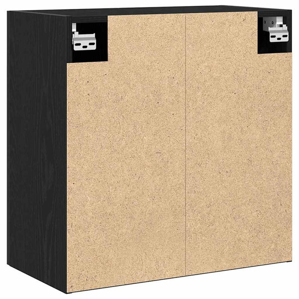Wandschrank Schwarz Eichenoptik 60 cm