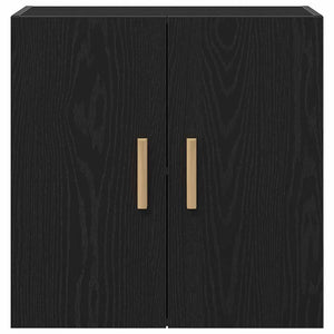 Wandschrank Schwarz Eichenoptik 60 cm