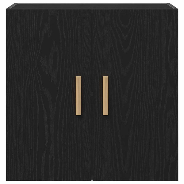 Wandschrank Schwarz Eichenoptik 60 cm