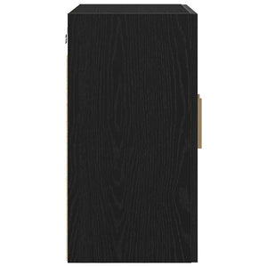 Wandschrank Schwarz Eichenoptik 60 cm