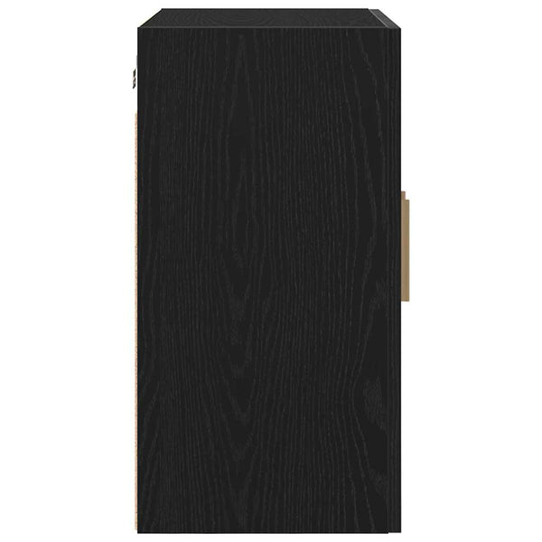 Wandschrank Schwarz Eichenoptik 60 cm