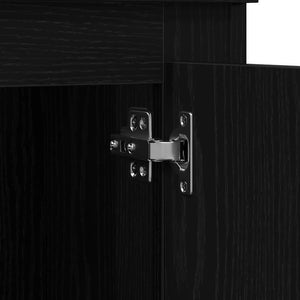 Highboard Schwarz Eichen-Optik, 103.5 cm hoch